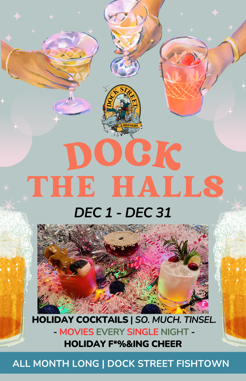 Dock the Halls All December Dock Street Fishtown! — Dock Street Brewery