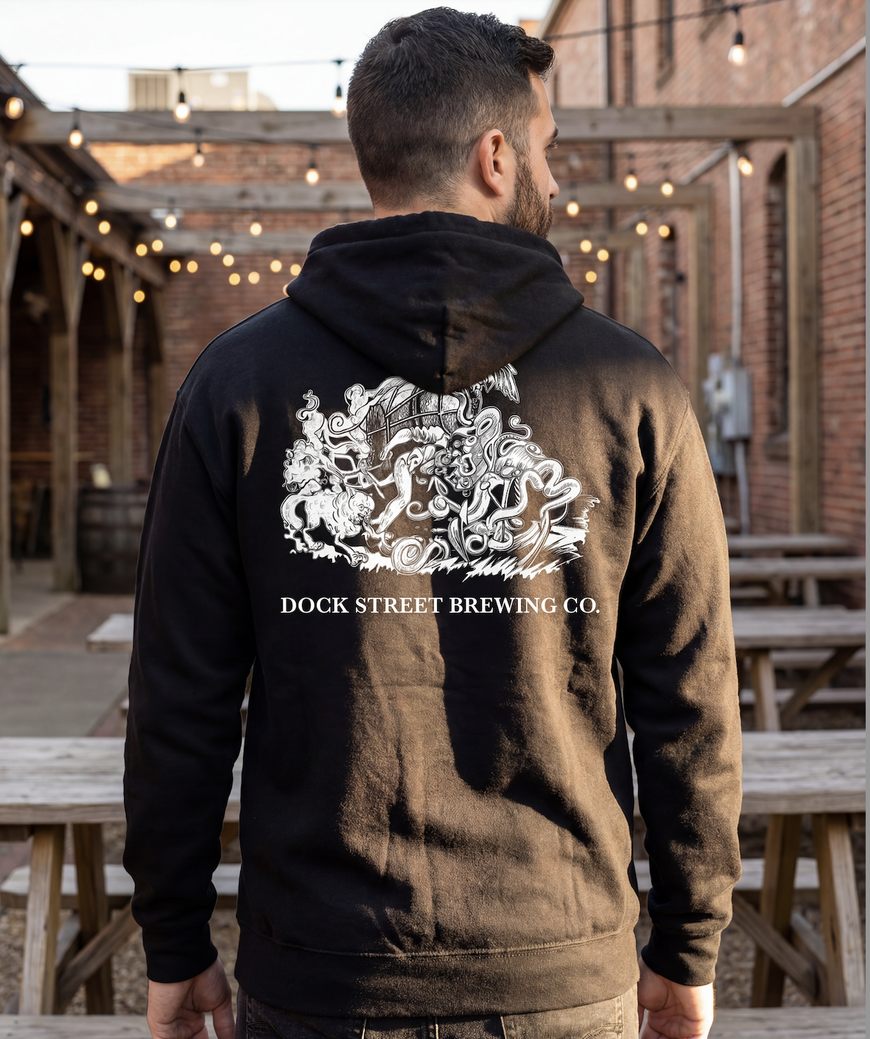 Black Dock Street Brewery Hoodie Sweatshirt