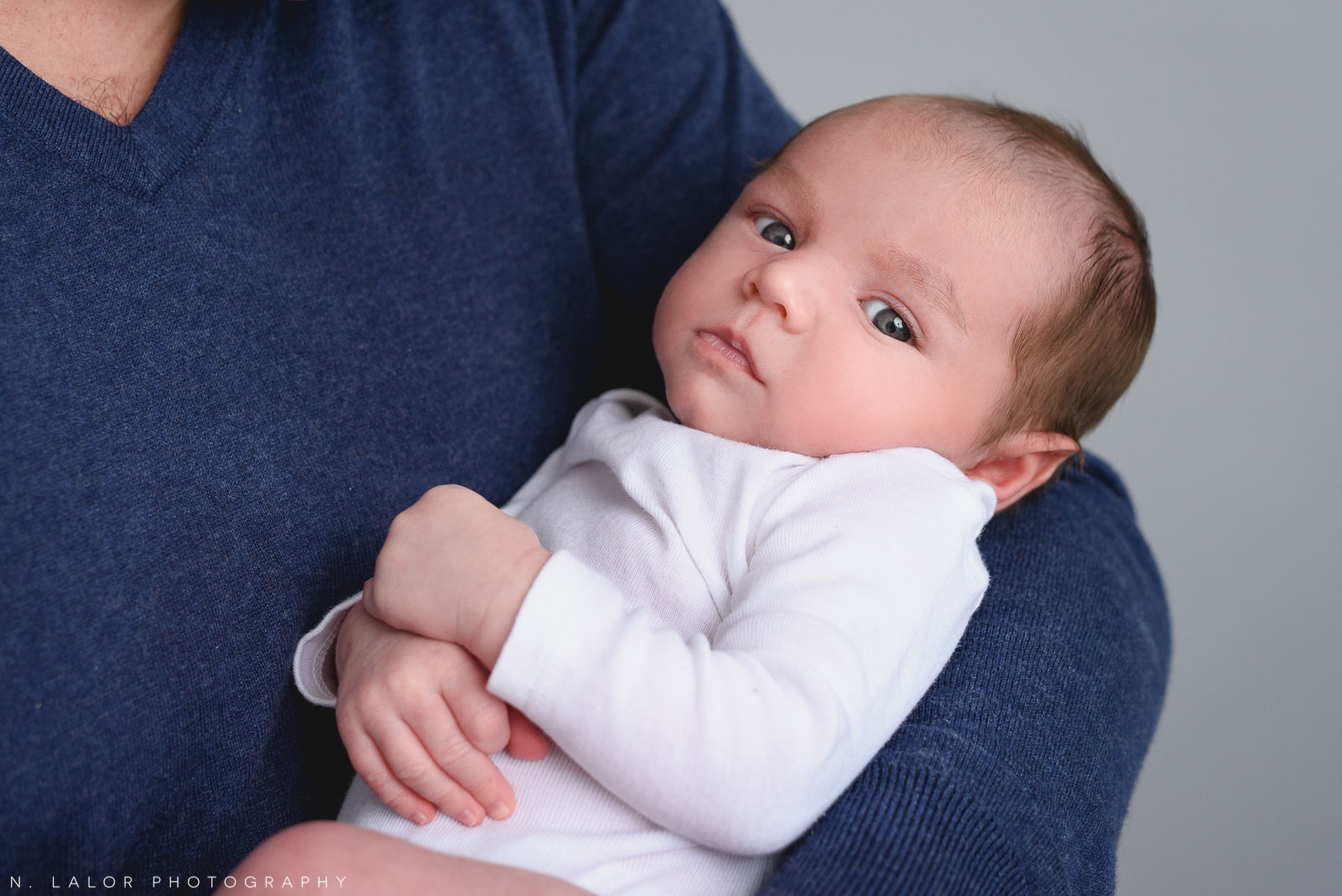 The look. Newborn photo session by N. Lalor Photography. Greenwich, Connecticut.