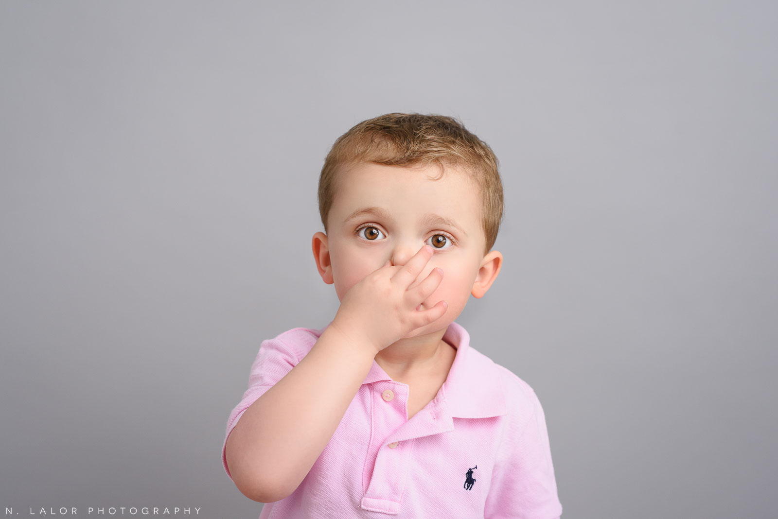 Portrait of a boy. Studio family photo session with N. Lalor Photography in Greenwich, Connecticut.