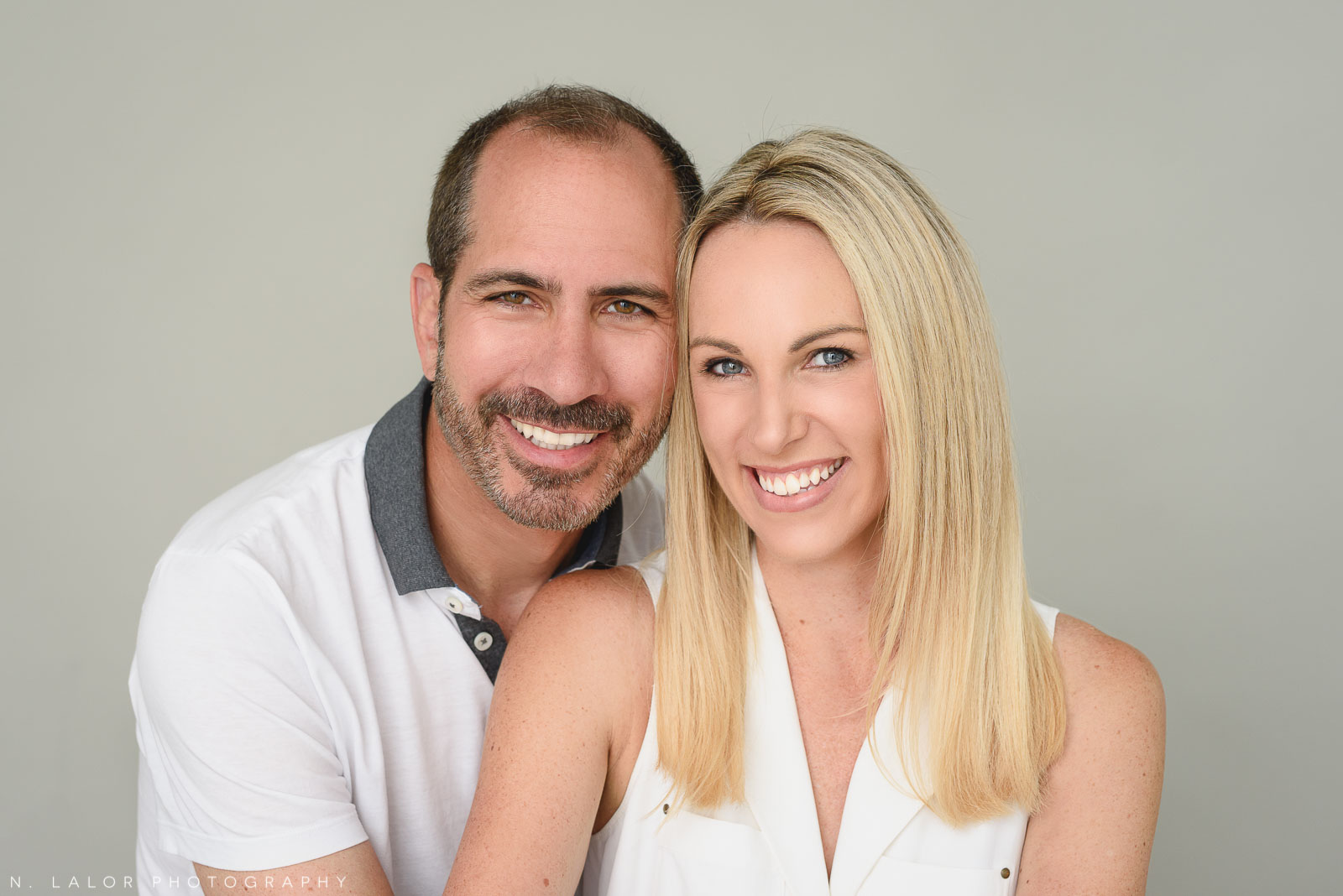 The parents. A Studio family photoshoot with N. Lalor Photography. Riverside, Connecticut.