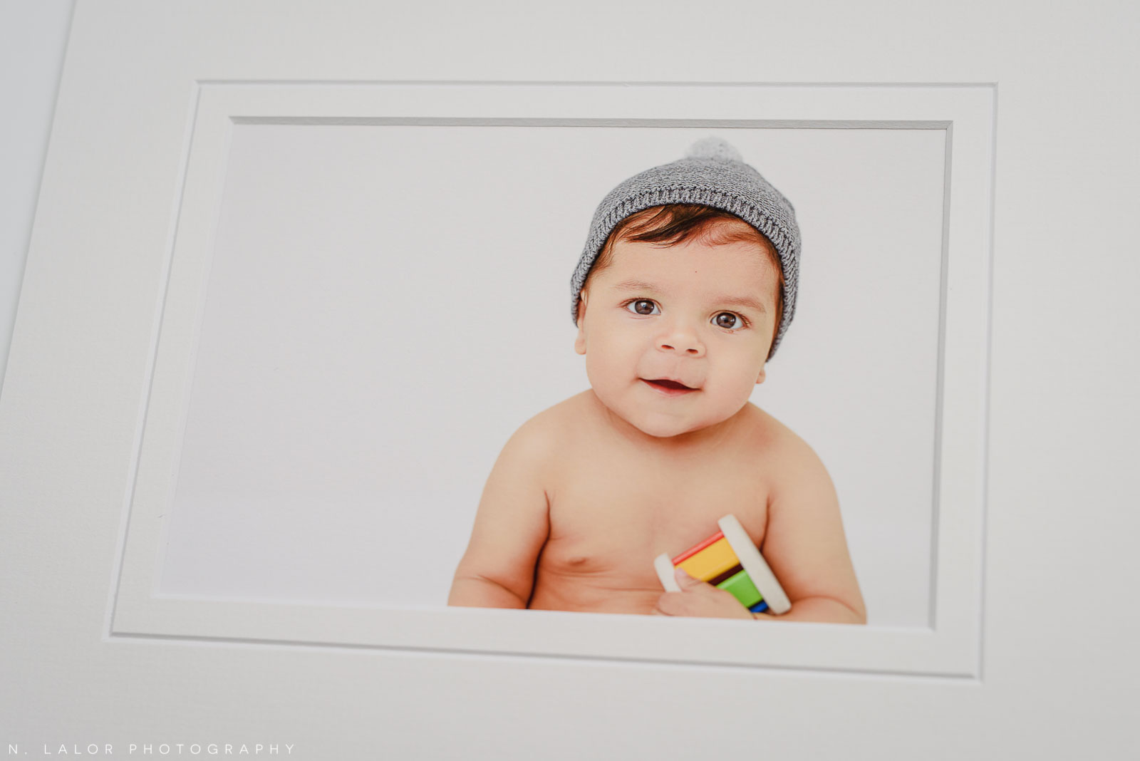 Fine art print. Studio baby photo session with N. Lalor Photography. Greenwich, Connecticut.