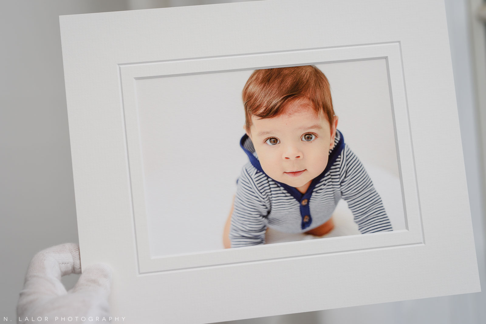 Closeup. Studio baby photo session with N. Lalor Photography. Greenwich, Connecticut.