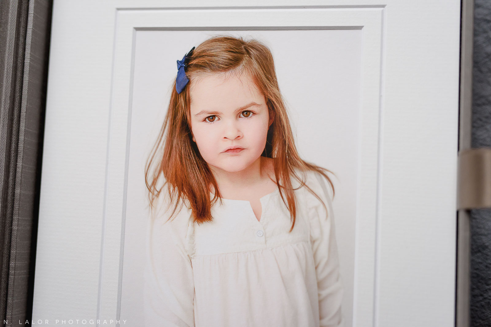 Fine art print of 5-year old girl portrait. Family photo session with N. Lalor Photography in Greenwich, Connecticut.