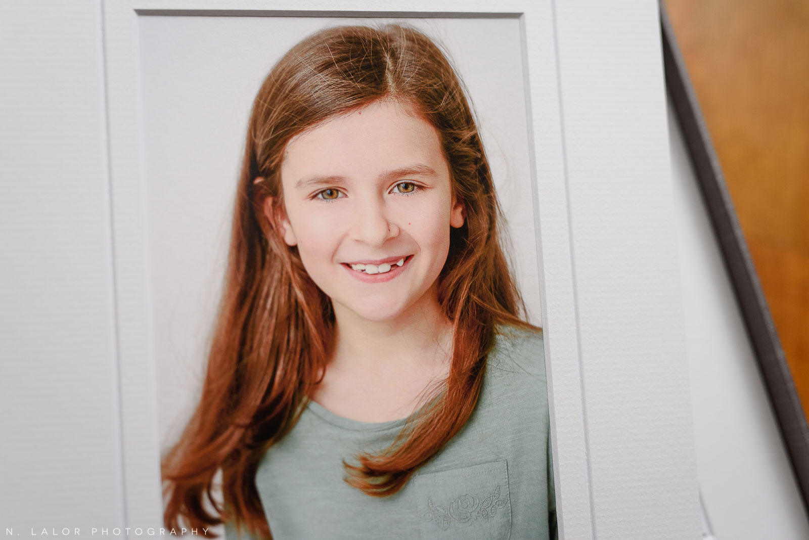 7-year old girl portrait, fine art print. Family photo session with N. Lalor Photography in Greenwich, Connecticut.