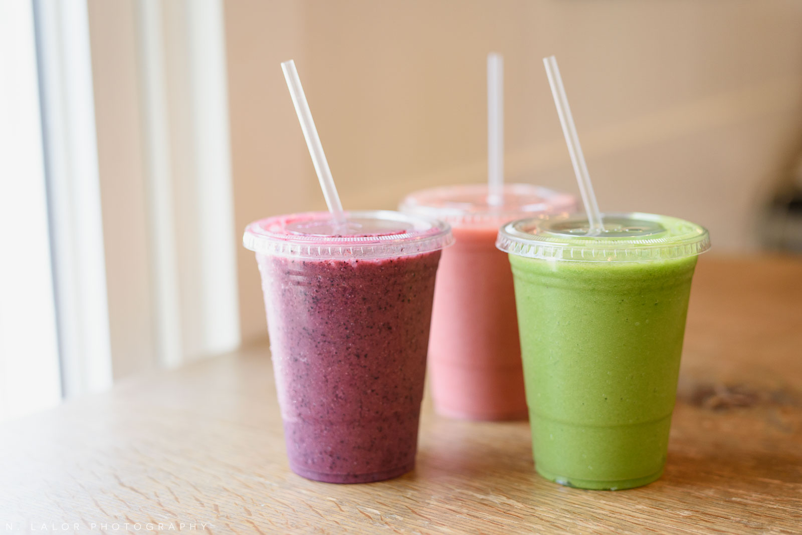 Smoothies! Ada's Kitchen + Coffee in Riverside, Connecticut. Image by N. Lalor Photography.