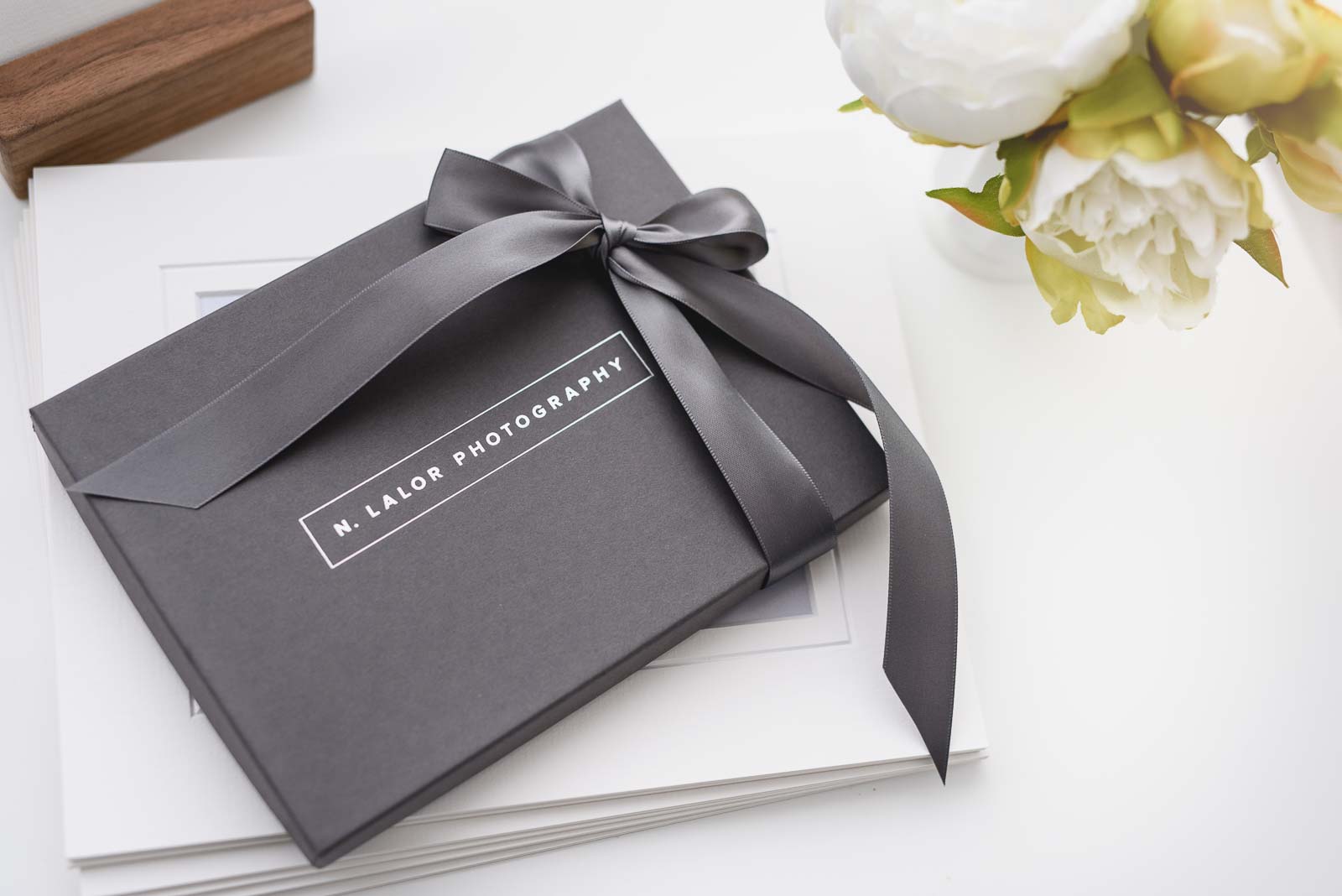 Image of a photo gift box by N. Lalor Photography in Greenwich, Connecticut.