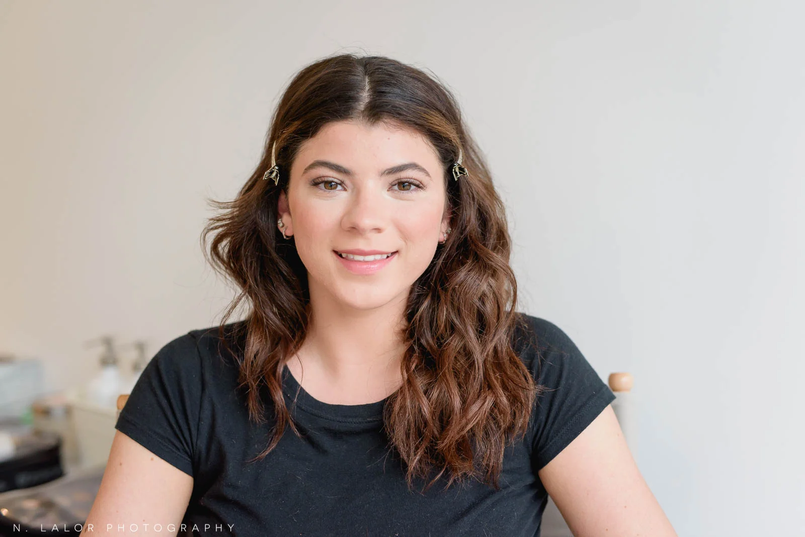 The finished look, natural makeup for a portrait session. Photo by N. Lalor Photography, makeup tips by Haus of Pretty of Westport CT.