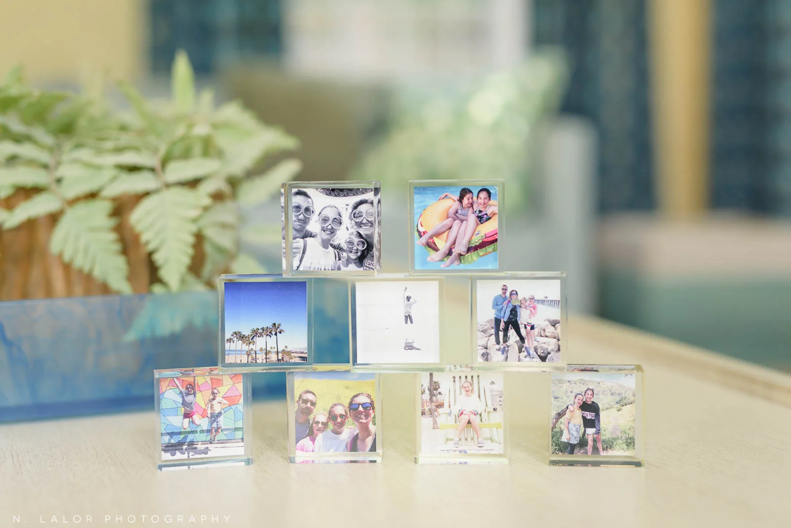 Image of photo blocks stacked upon one another. Photography by N. Lalor Photography. Studio in Greenwich, Connecticut.