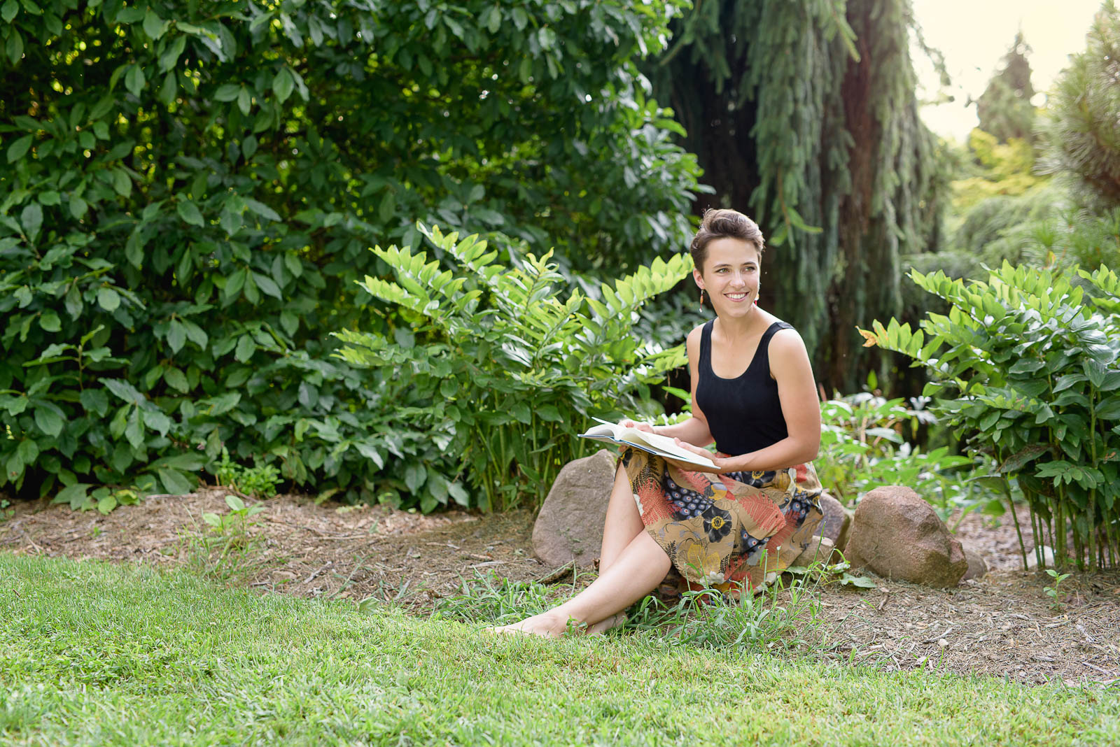 Image of woman in nature during Session Spotlight. Business headshot by N. Lalor Photography. Studio in Greenwich, Connecticut.