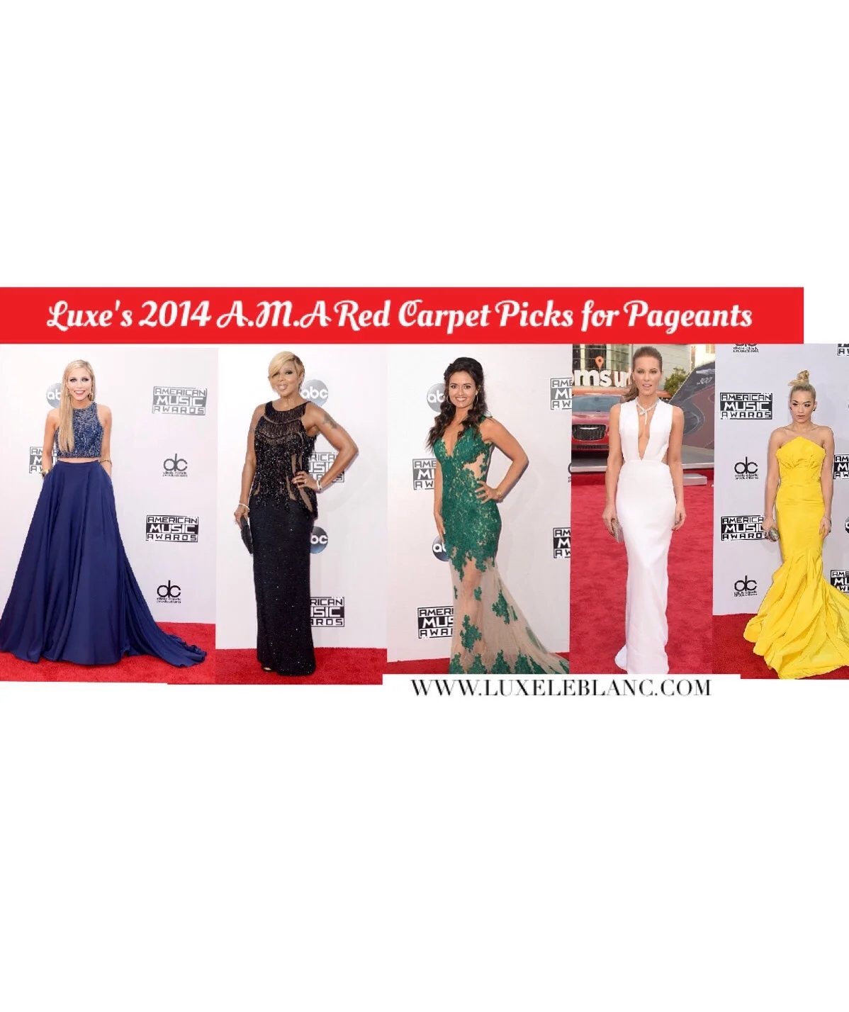 Luxe's 2014 American Music Awards Red Carpet Picks for Pageants