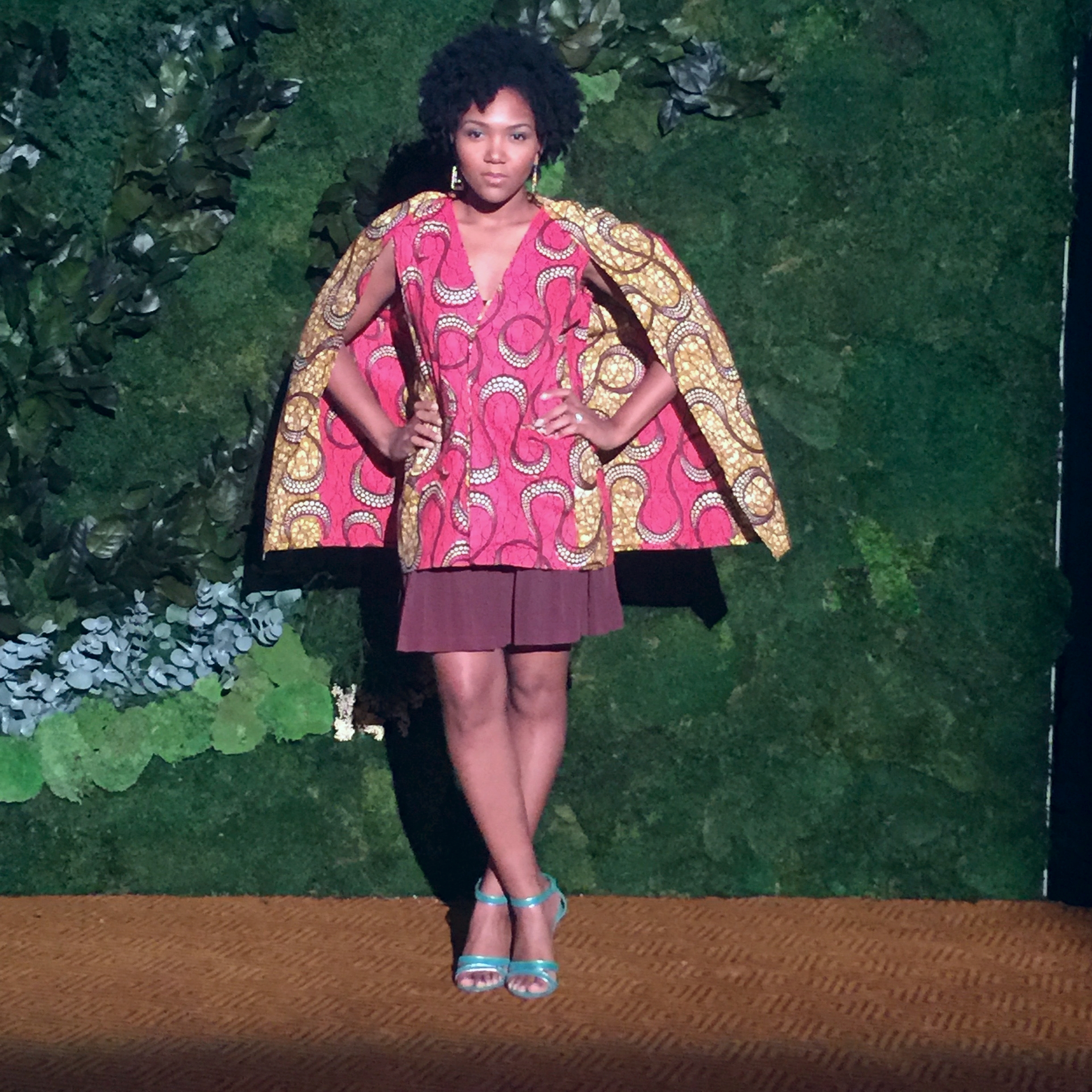 African print hotsell cape blazer