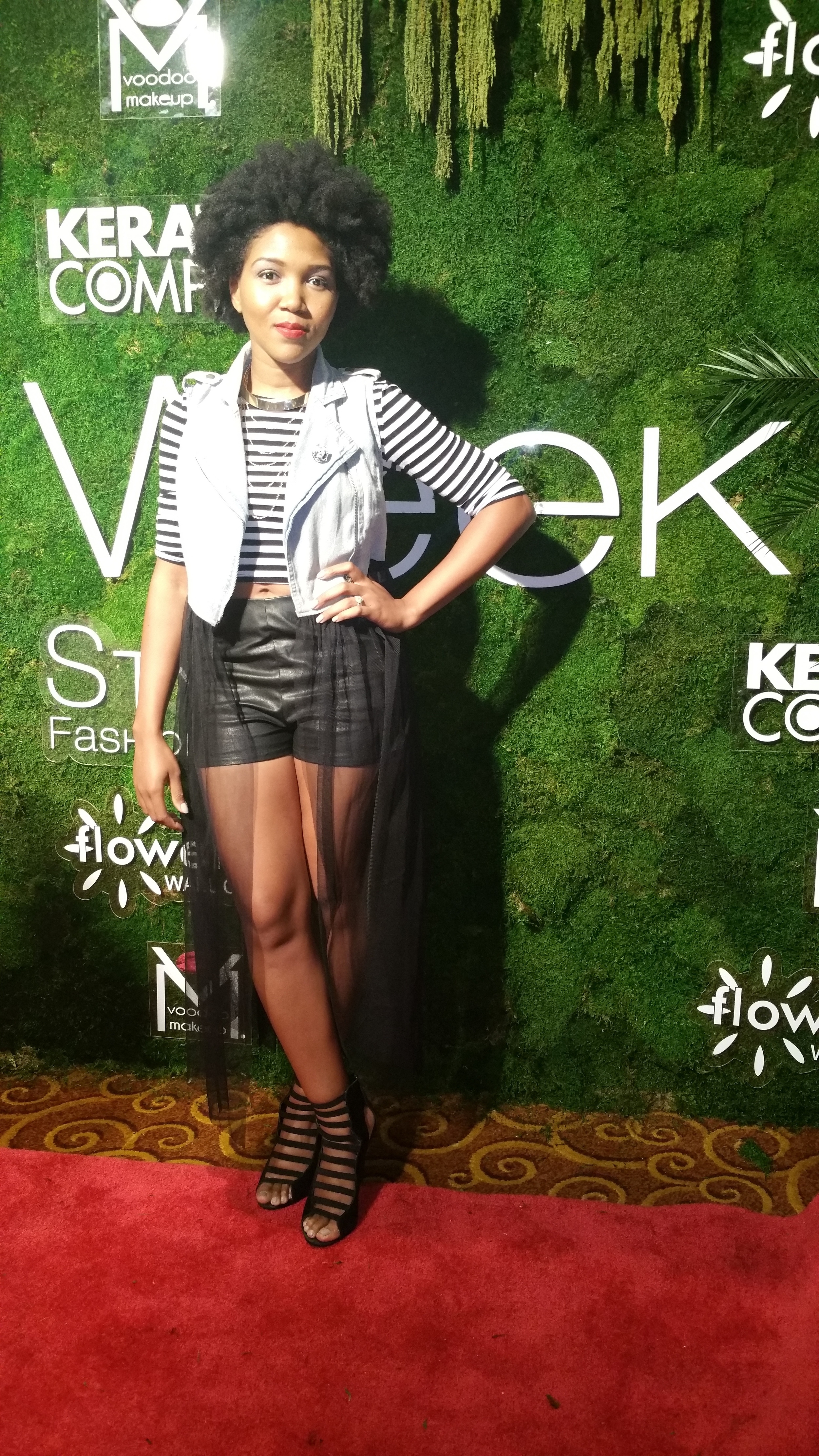 OUTFIT DETAILS: Striped crop top , high waisted leather shorts (similar), strappy black sandals , layered necklace . 