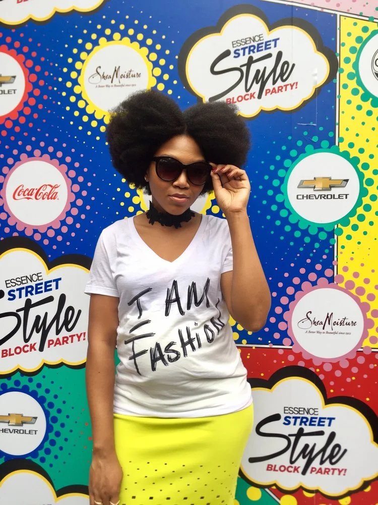 NYFW Series: Lace Choker, Statement T-Shirt and Bold Skirt