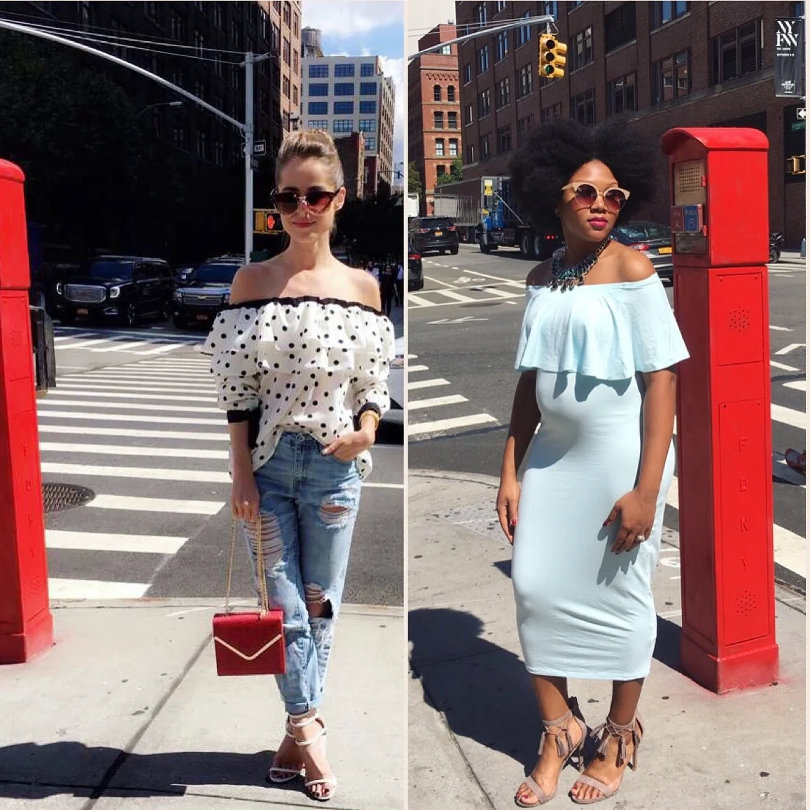 Stephanie (The Style Bungalow) & I twinning.