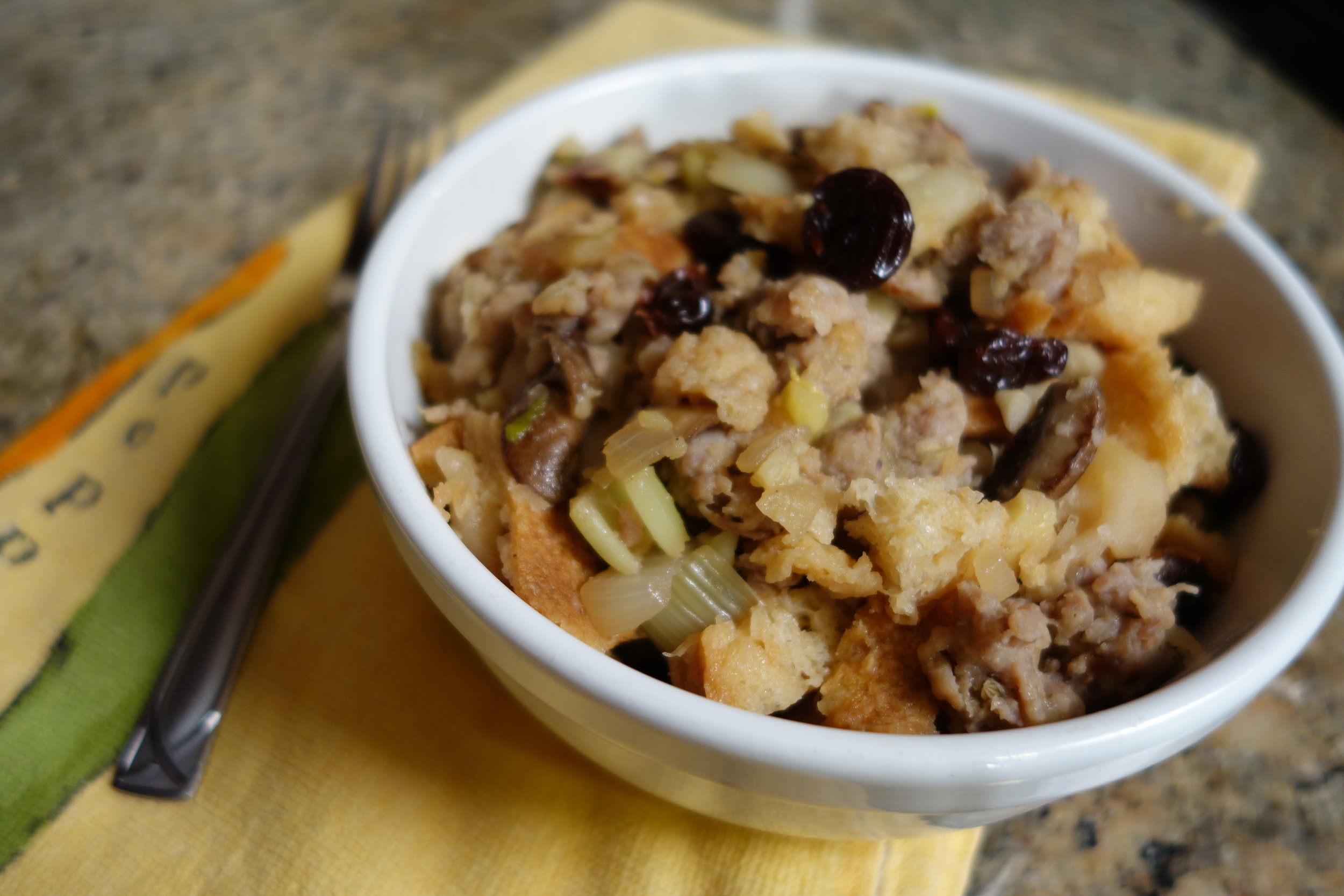 My Thanksgiving stuffing, a total cheat but hey, this is my job! Subscribe on YouTube so you don't miss this recipe!