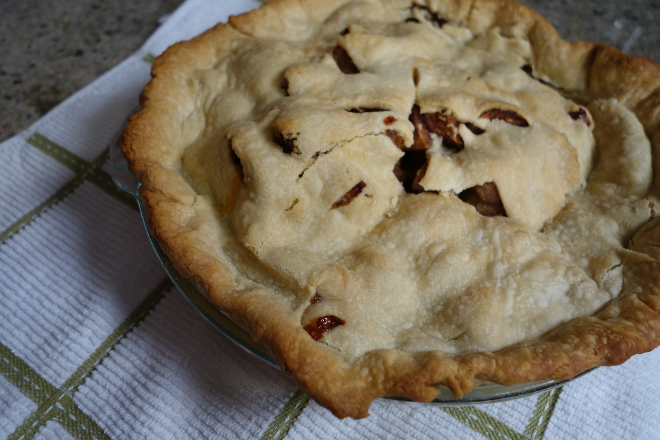 We shot the Apple Pie episode while on Whole30. Another cheat day.