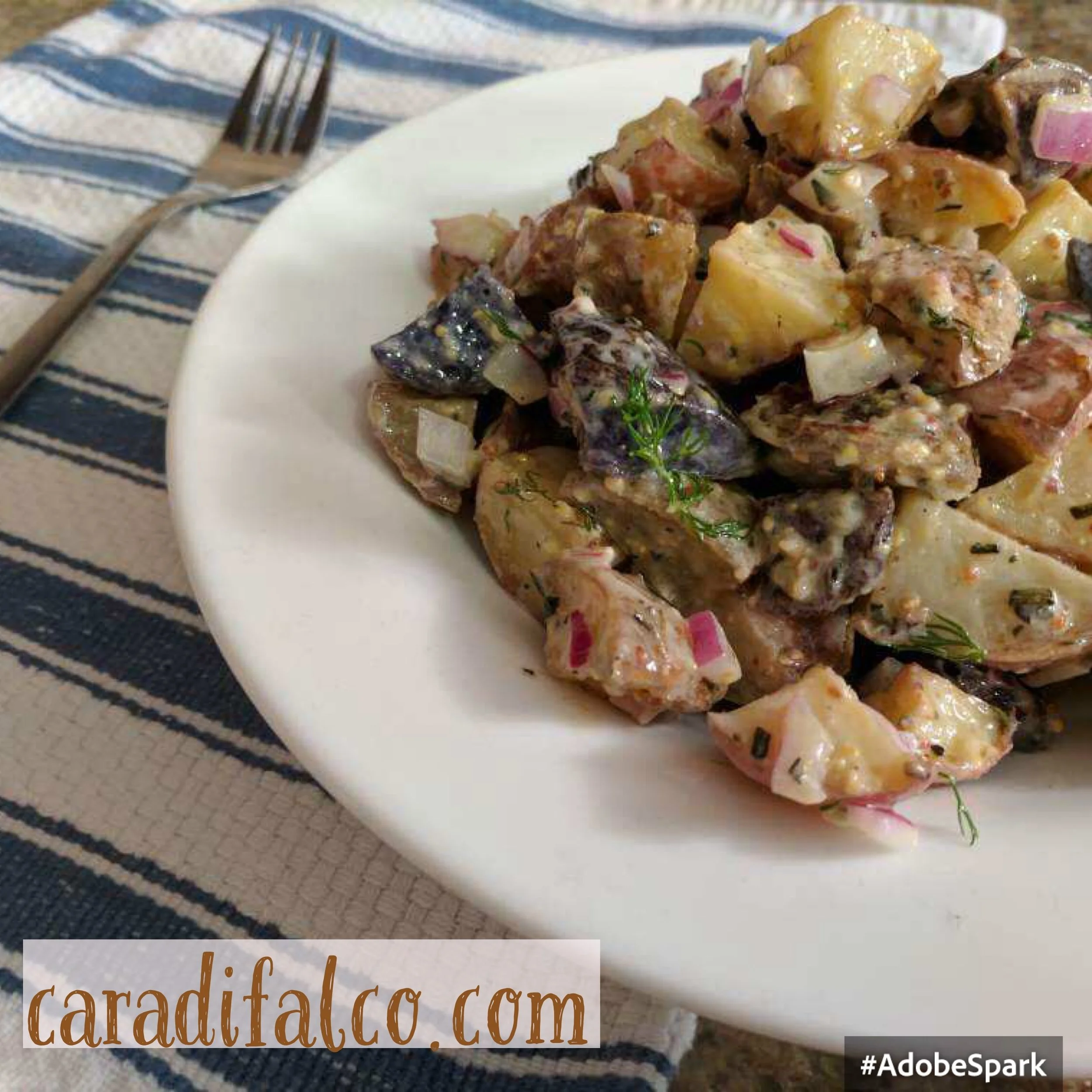 Red, White &amp; Blue Potato Salad