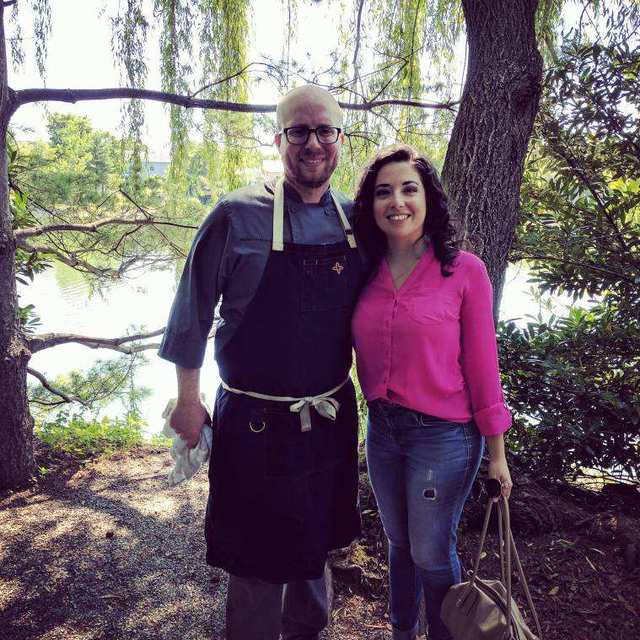 With Chef Ed Crochet just outside of Rat's Restaurant in Hamilton NJ