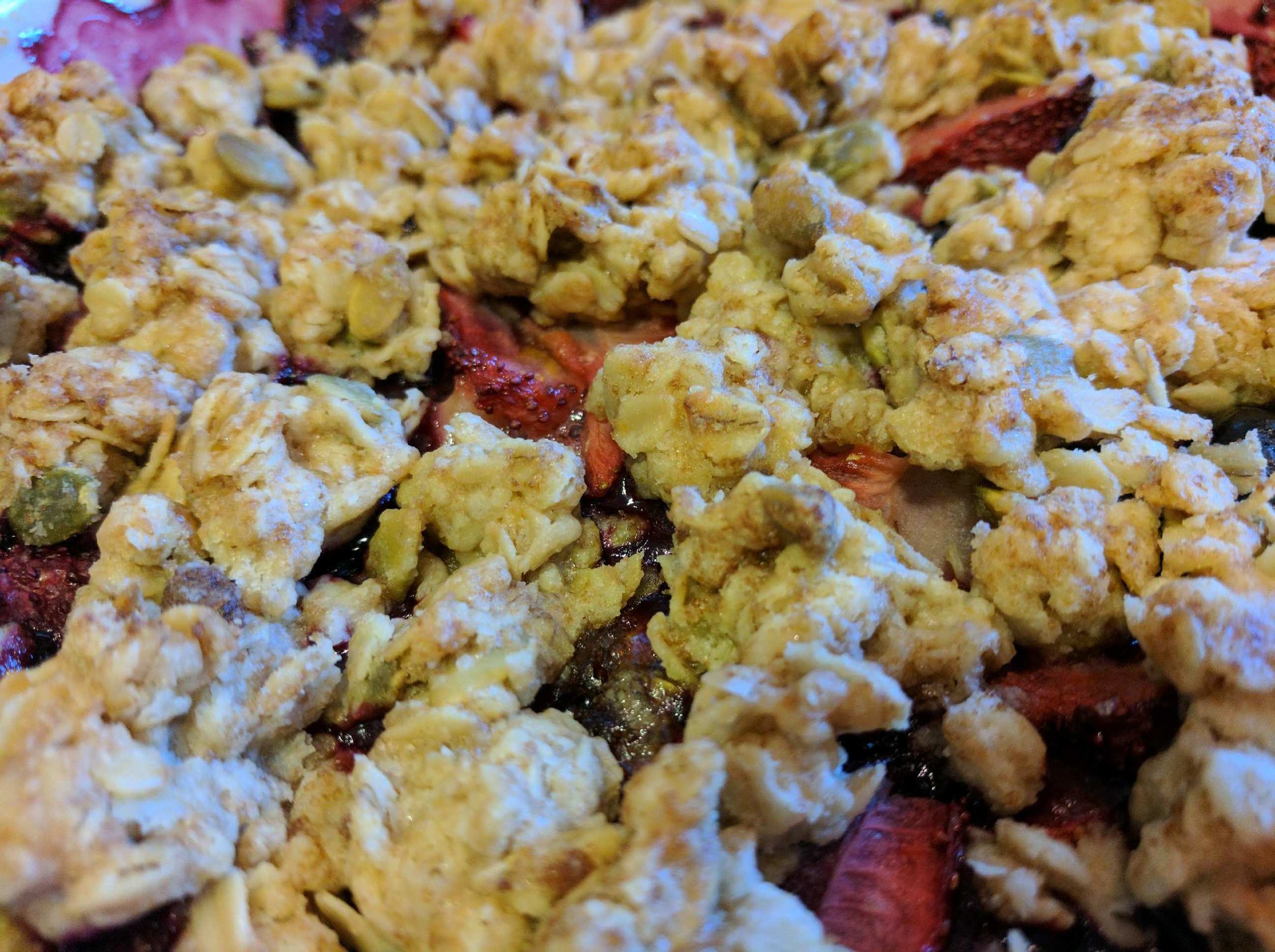 Check out those crumbles! YUM!
