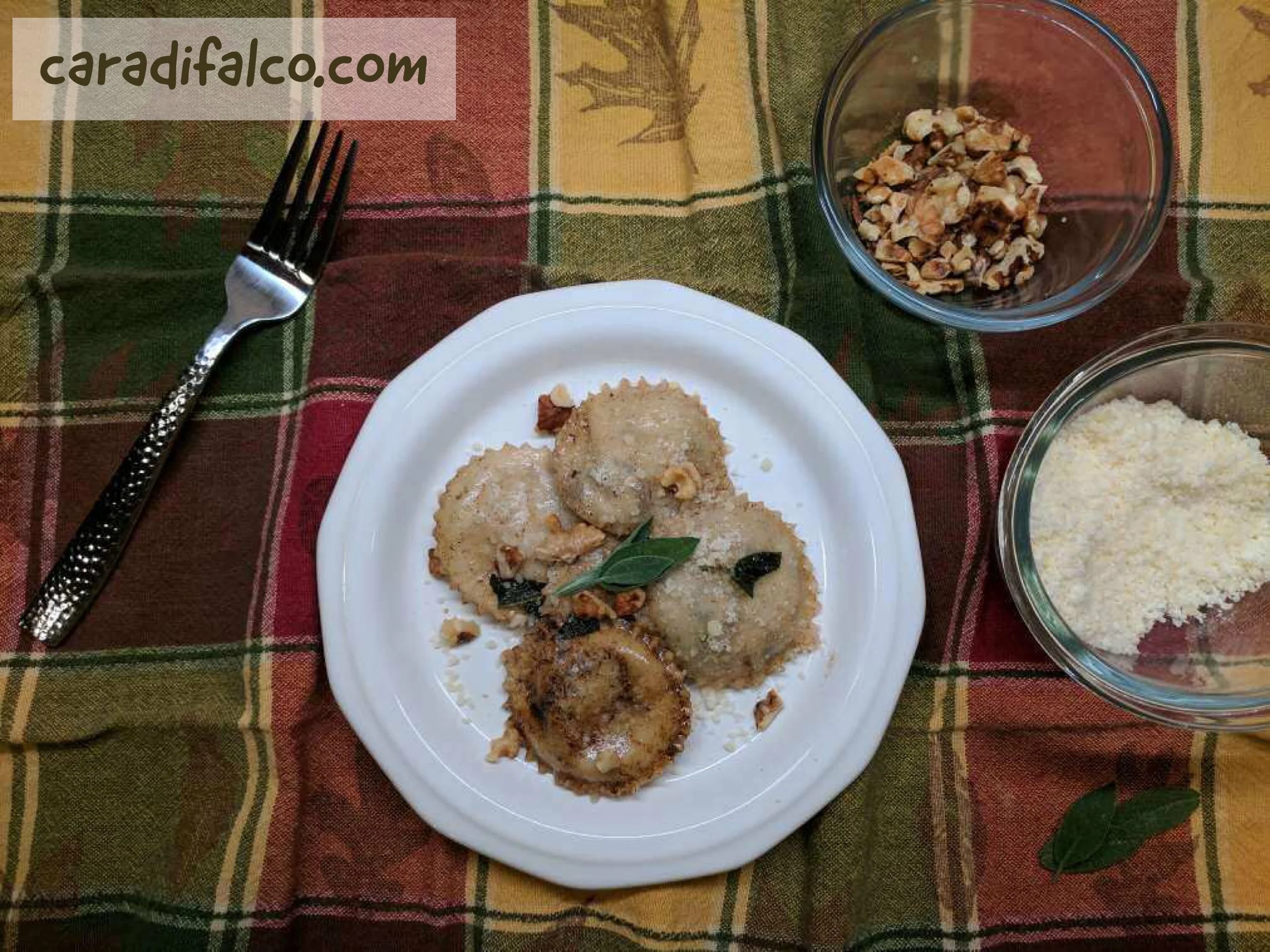 Mushroom Ravioli in Browned Butter Sage Sauce