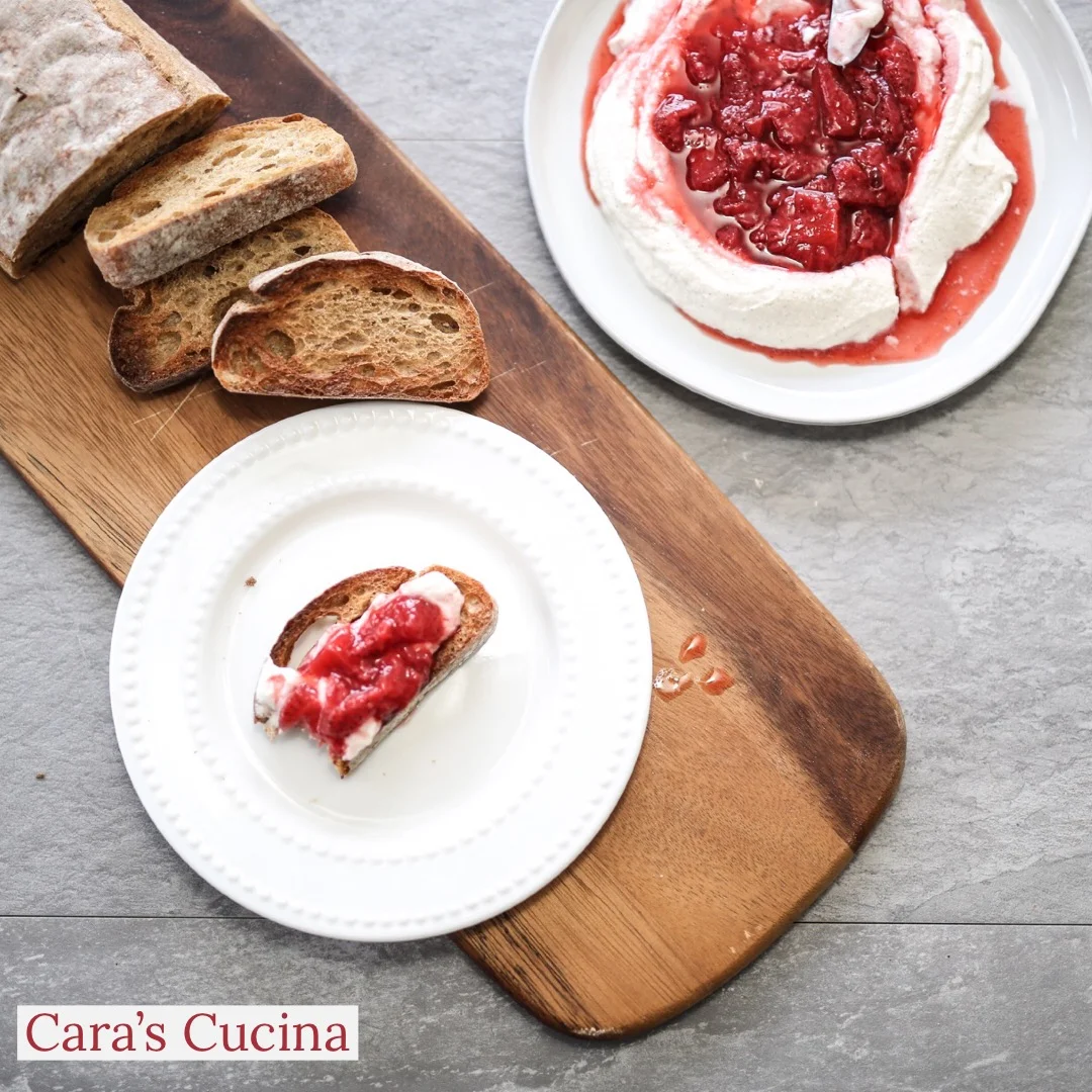 Strawberry Compote w/ Whipped Ricotta
