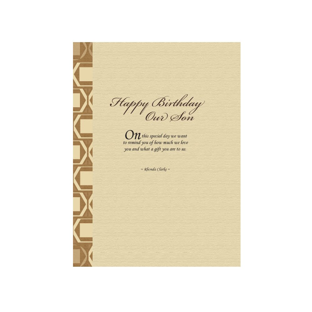 Happy Birthday Son Greeting Card by SoulTalk with a touching message of love, reflecting on the journey of parenthood and the pride of watching a son grow.