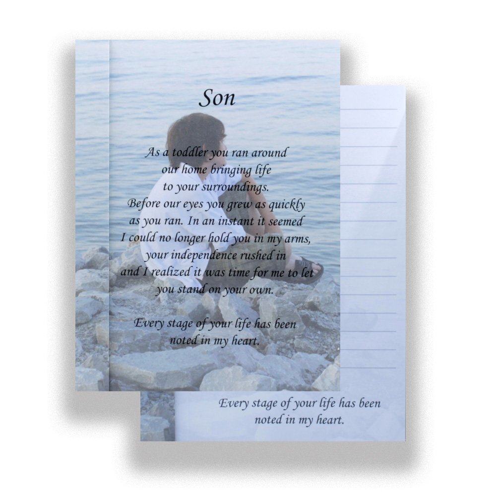 SoulTalk Son Notepad shown partially open, revealing the cover and inside pages with emotional message.