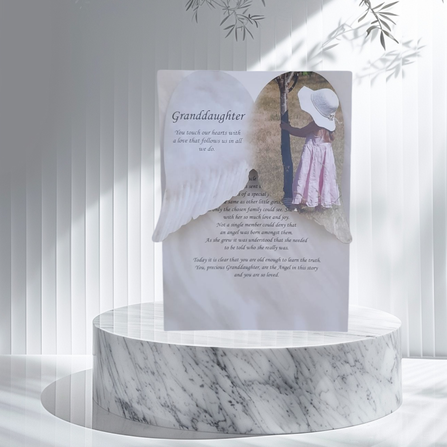 Angelic Whispers Granddaughter Greeting Card .png
