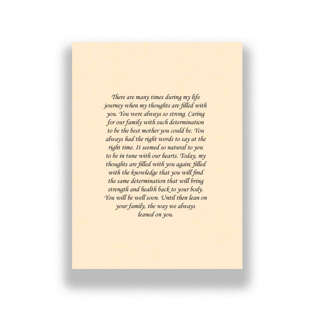 heartfelt poetic message of encouragement and love to mom during healing journey from Soul Talk Timeless Frames greeting card collection