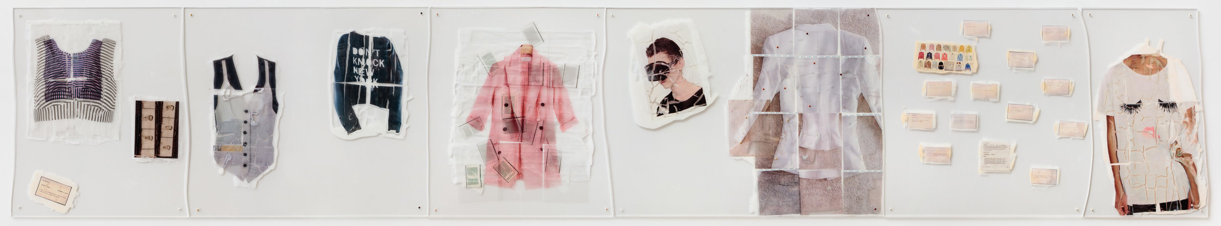 Sara Greenberger Rafferty, Jokes on You , 2016, Acrylic polymer and inkjet prints on acetate on Plexiglas, and hardware, courtesy of the artist and Rachel Uffner Gallery. Photo: JSP Art Photography