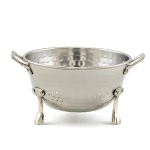 Hammered Satin Nickel Berry Colander, 6" - Item# 870HSN