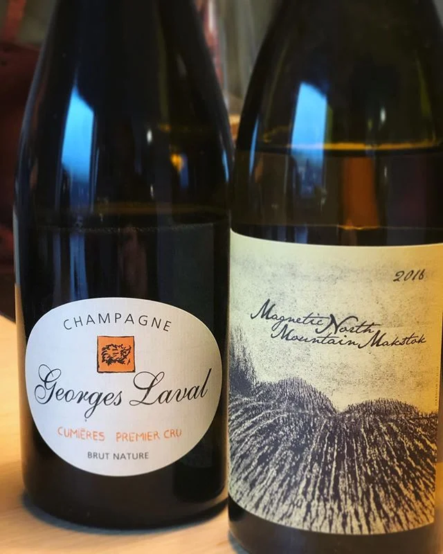 Enjoyed some very nice wines this weekend. The Cumieres 1er Cru from George Laval never disappoints, and the unicorn wine Magnetic North 2016 from @chrisalheit was singing! 🙌🏼