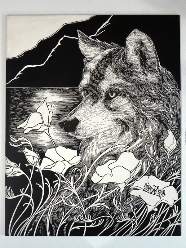 Original 11x14 Clayboard drawing for poster