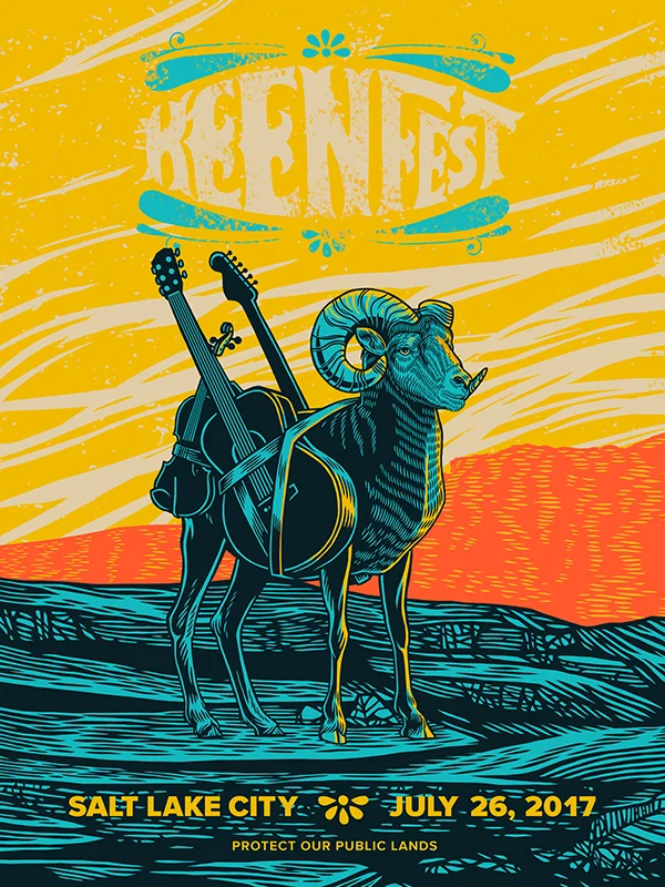 Keen Fest Big Horn Sheep Poster