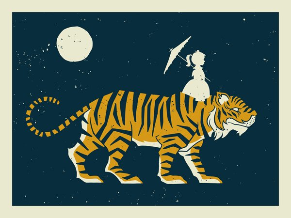 Tiger Spirit Animal | 24x18 Screen Print — John Vogl Tiger Spirit Animal | 24x18 Screen Print — John Vogl