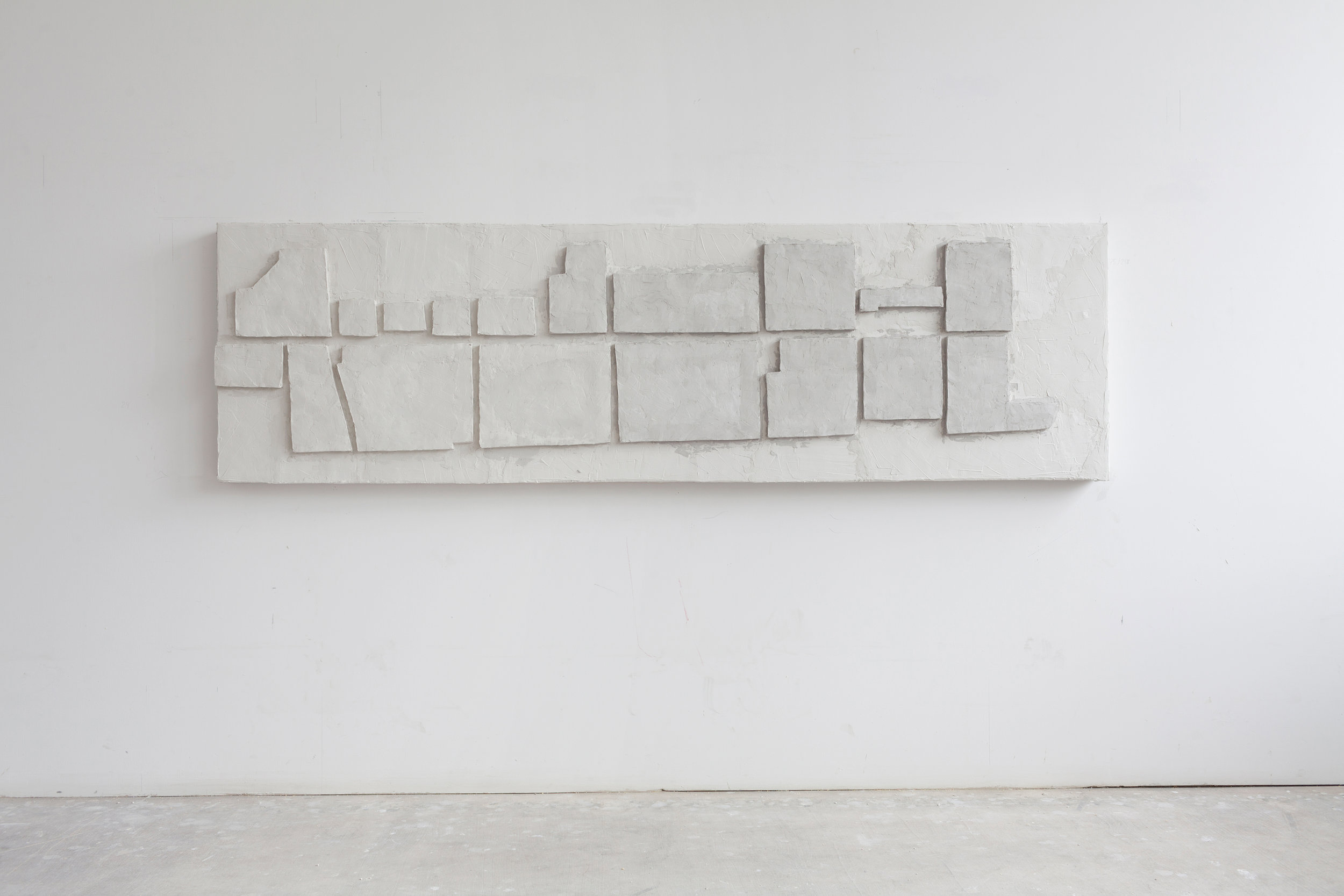   ‘Via G. L. Lagrange - Turin’  Baugips auf Polystyrol-Hartschaum 259 x 75 x 11 cm 2017 