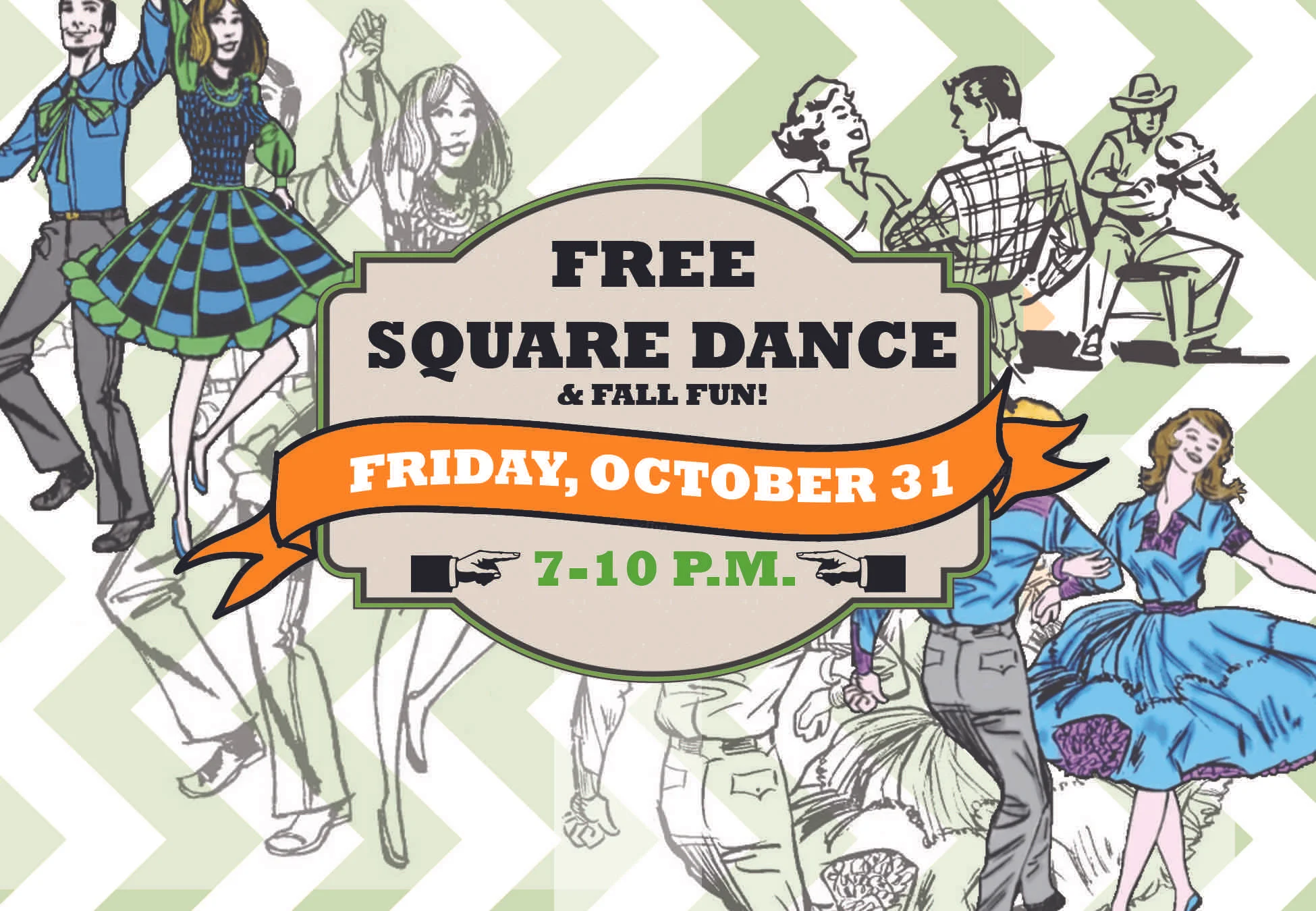 Square Dance Event Card Front