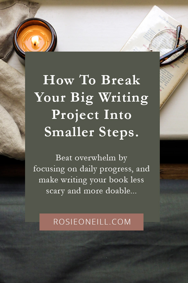 How to break your big writing project down into smaller steps.
