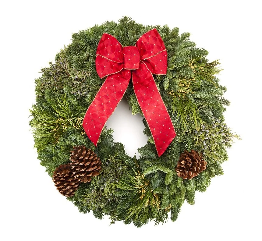 22" Mixed Evergreen Wreath (Corp. Gifts 10+ Items)