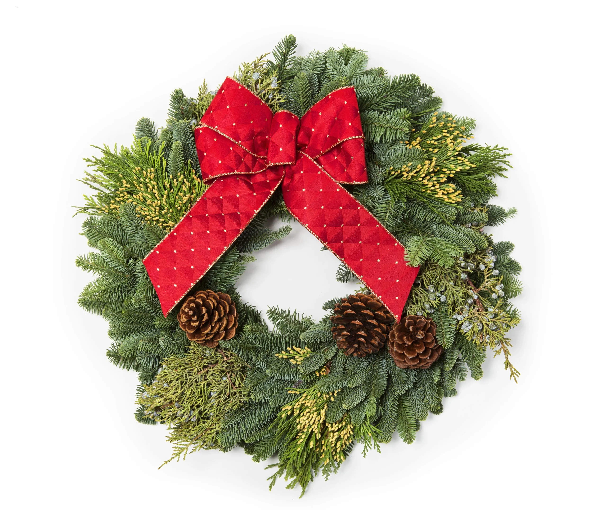 18" Mixed Evergreen Wreath (Corp. Gifts 10+ Items)