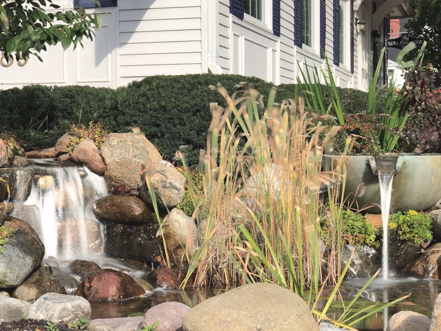 ponds are beautiful in any season. this harbor springs michigan pond, next door to the lyric theater is sporting its fall colors well!