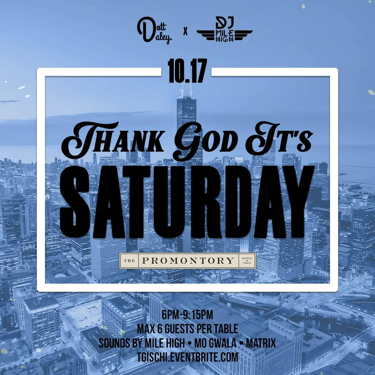 The weekend is here &amp; there is one thing you can count on - Saturdays were made for things like this. 

#TGIS - THANK GOD IT'S SATURDAY! Hosted by @djmilehigh_ and myself with music by @godjmatrix &amp; @mo_gwala. #GoDjMatrix #Tonite #milehighclu