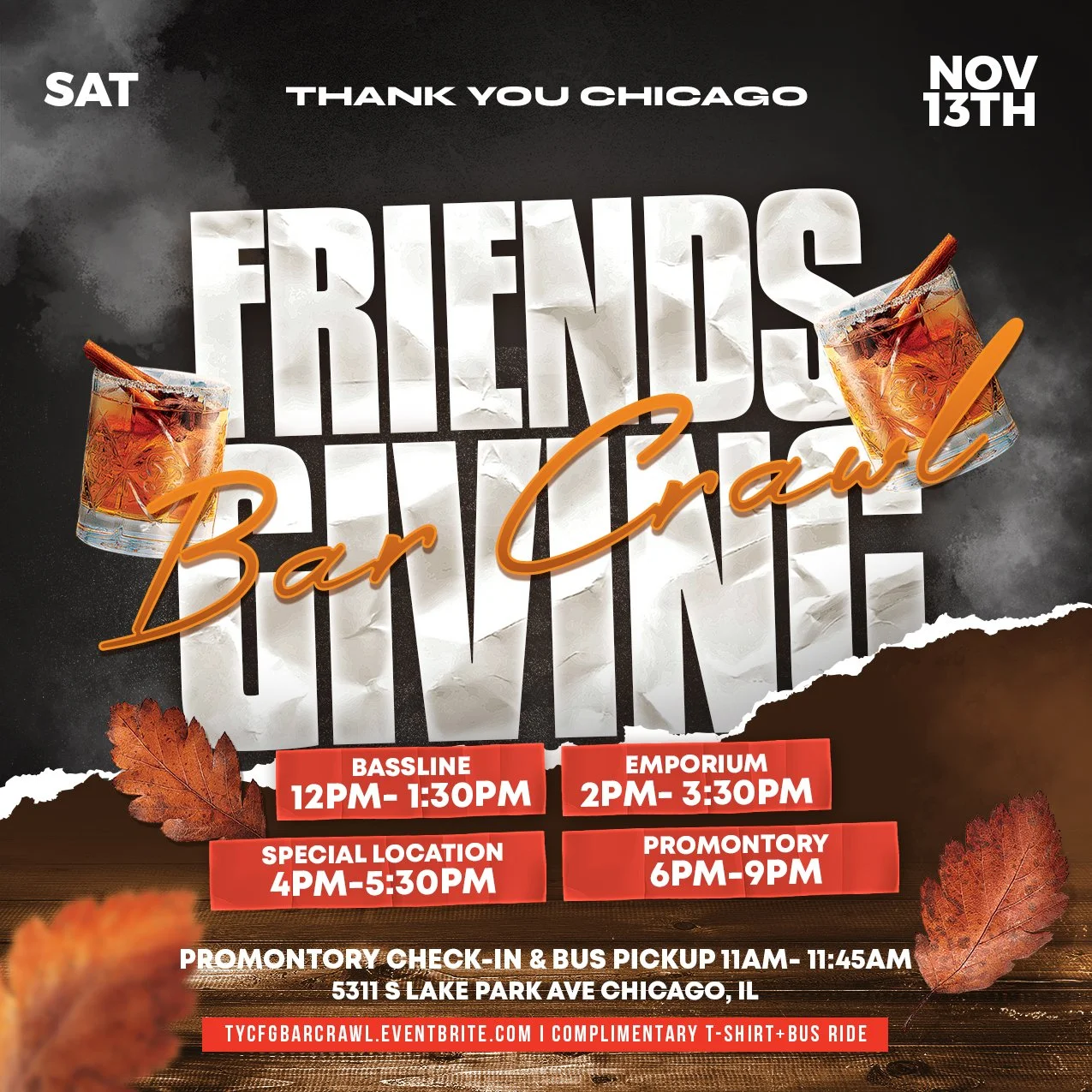 THANK YOU CHICAGO FRIENDSGIVING BAR CRAWL
