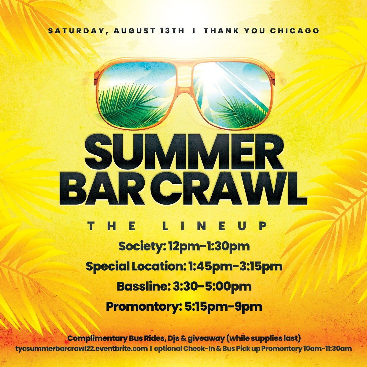 THANK YOU CHICAGO SUMMER BAR CRAWL