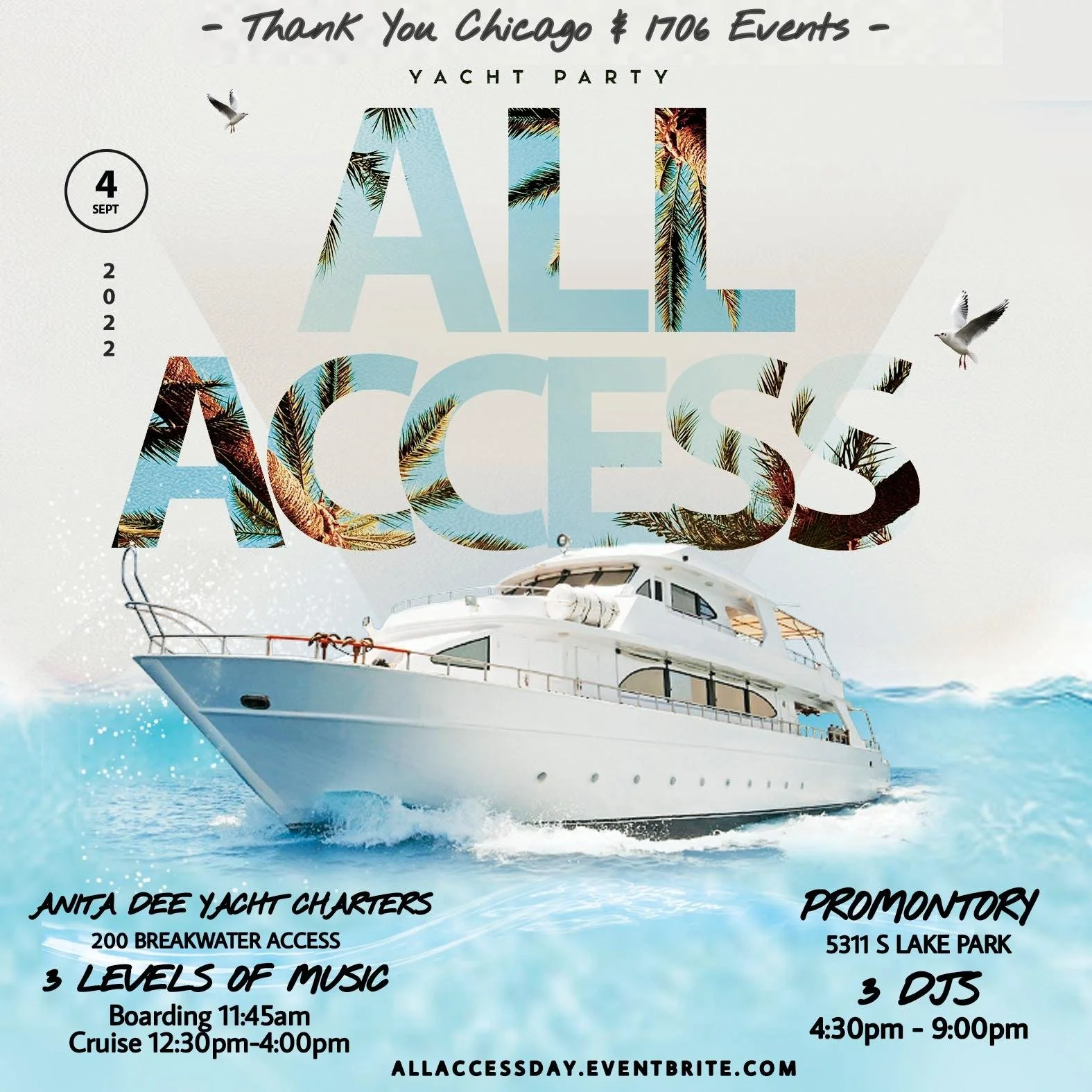 ALL ACCESS YACHT PARTY & DAY PARTY