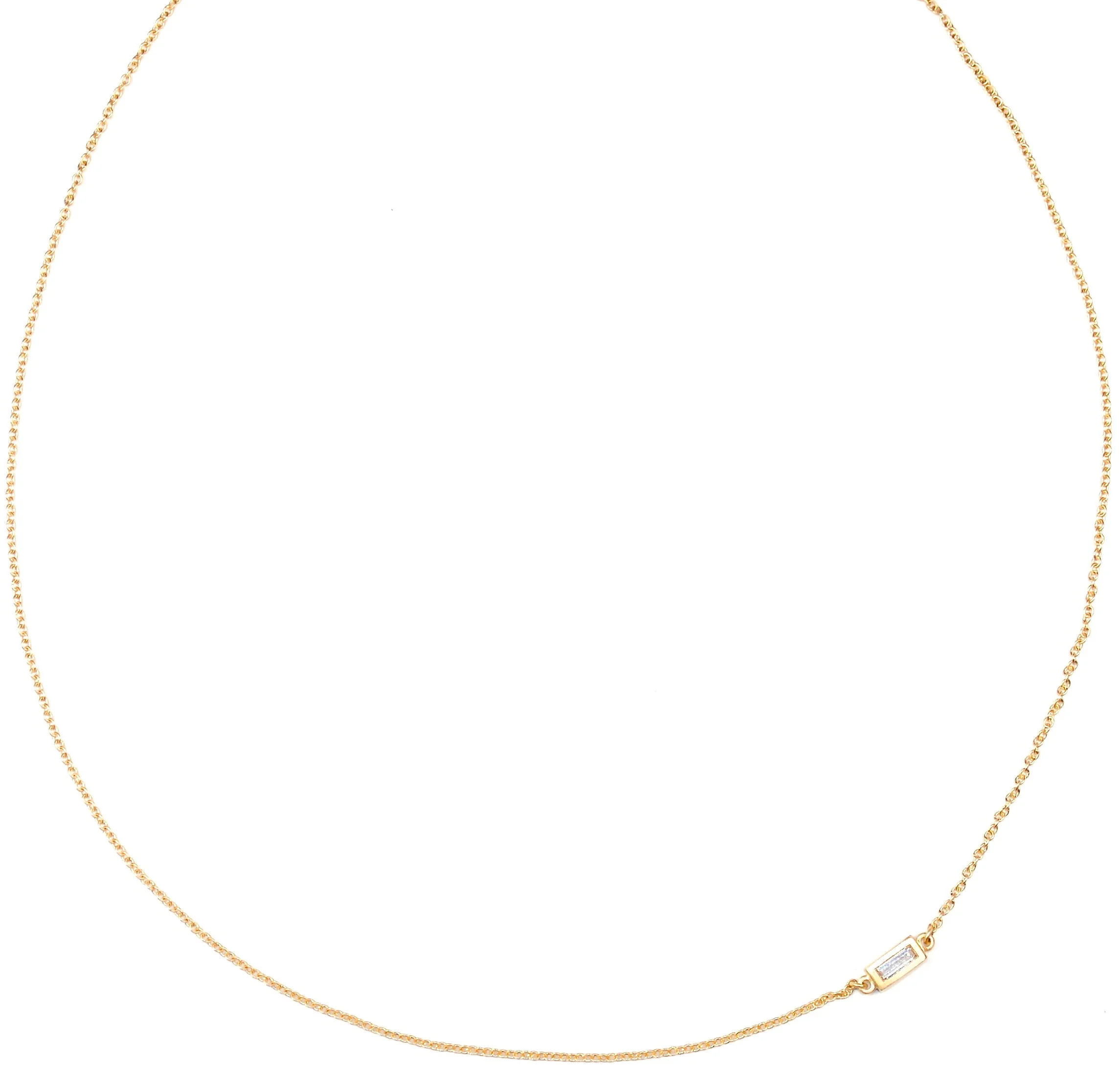 Belle & Bone | Offset Baguette Necklace