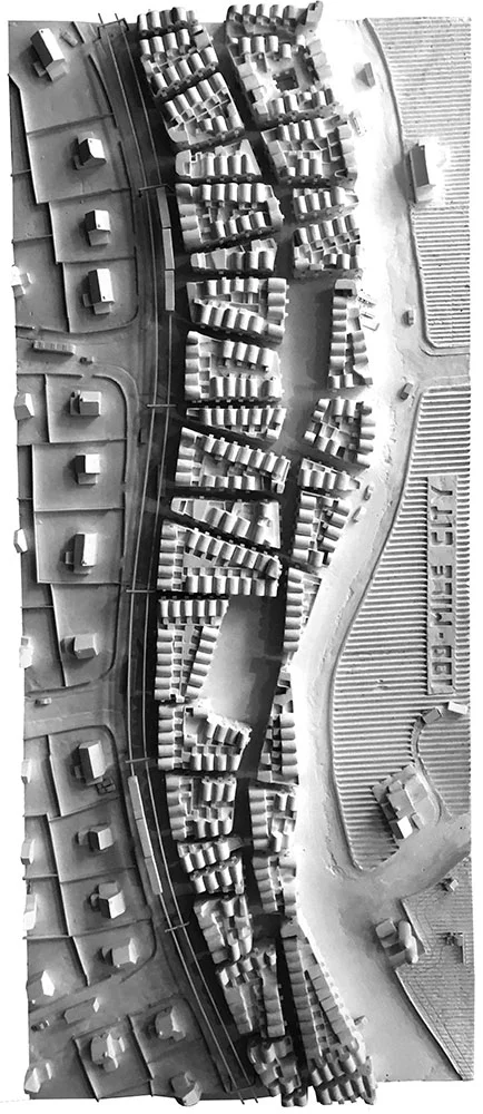 Plaster model in progress, fragment of Hundred Mile City.