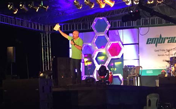 The event began at 6pm and finished at 6am. I got on the stage at 2:30am and shouted the house down for an hour. The altar response was powerful!