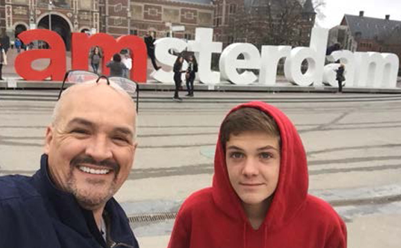 We had a layover on our flight home and I had the honor of showing Rhett around Amsterdam. He was amazed!